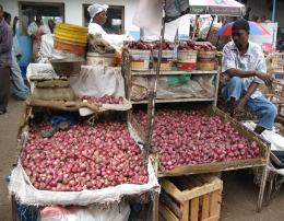 Onions on sale in a Market