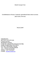 Establishment of Kenya National Agricultural Innovation Systems