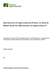 Narratives of Agricultural Policy in Africa: What Role for Ministries of Agriculture